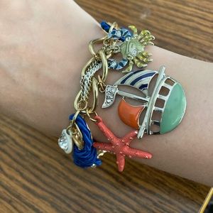 Sea Themed Charm Blue Bracelet NWOT